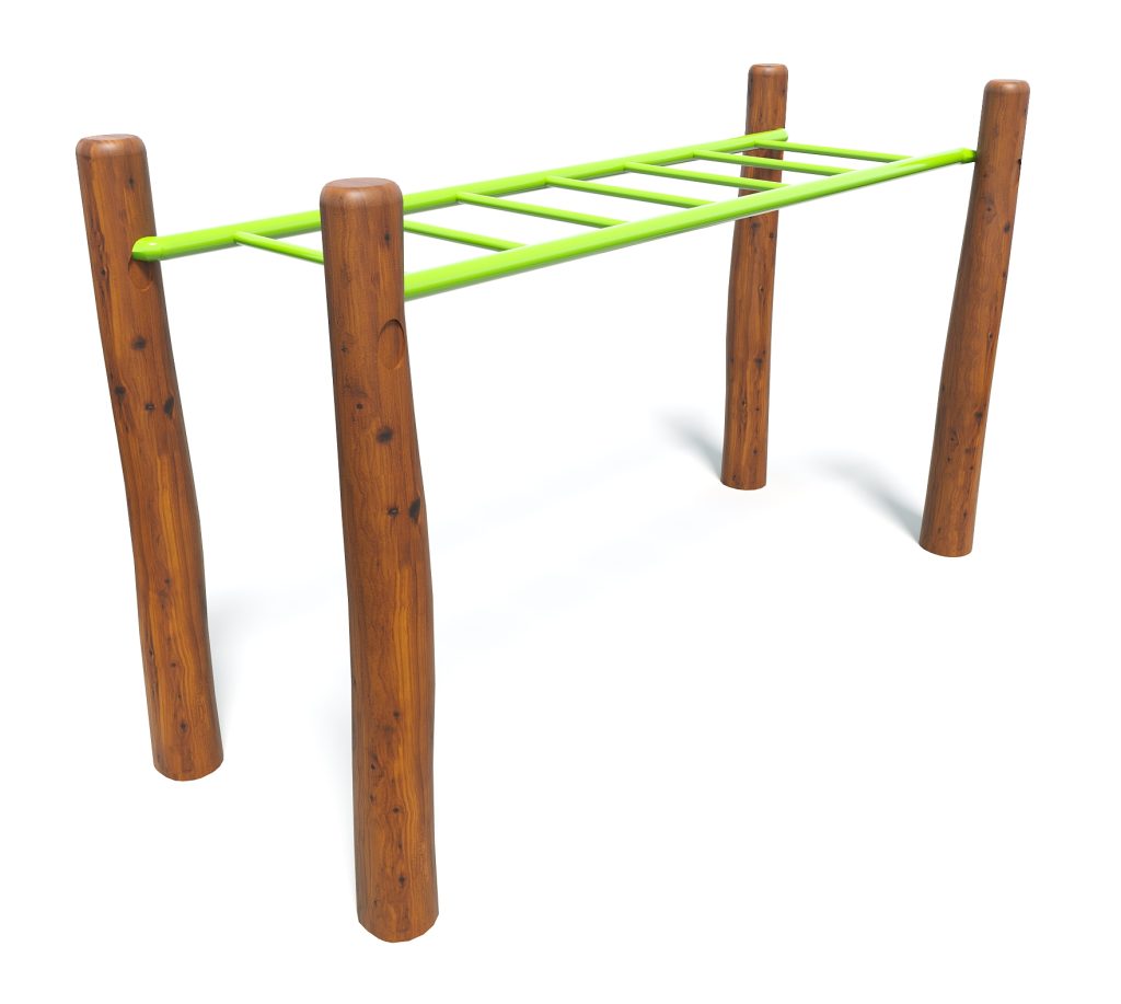 Natural 4 Post Monkey Bar