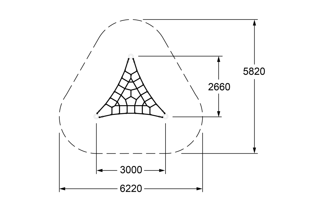 CE-1013_Inclined Tringular Net_Top View