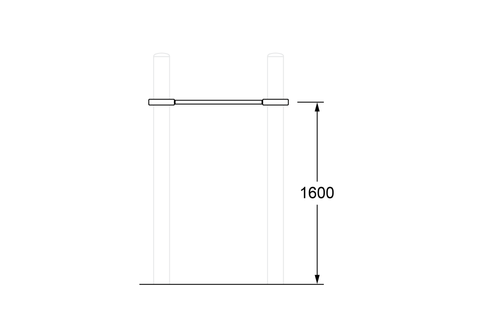 CE-1026_Pull Up Bar_Side Elevation