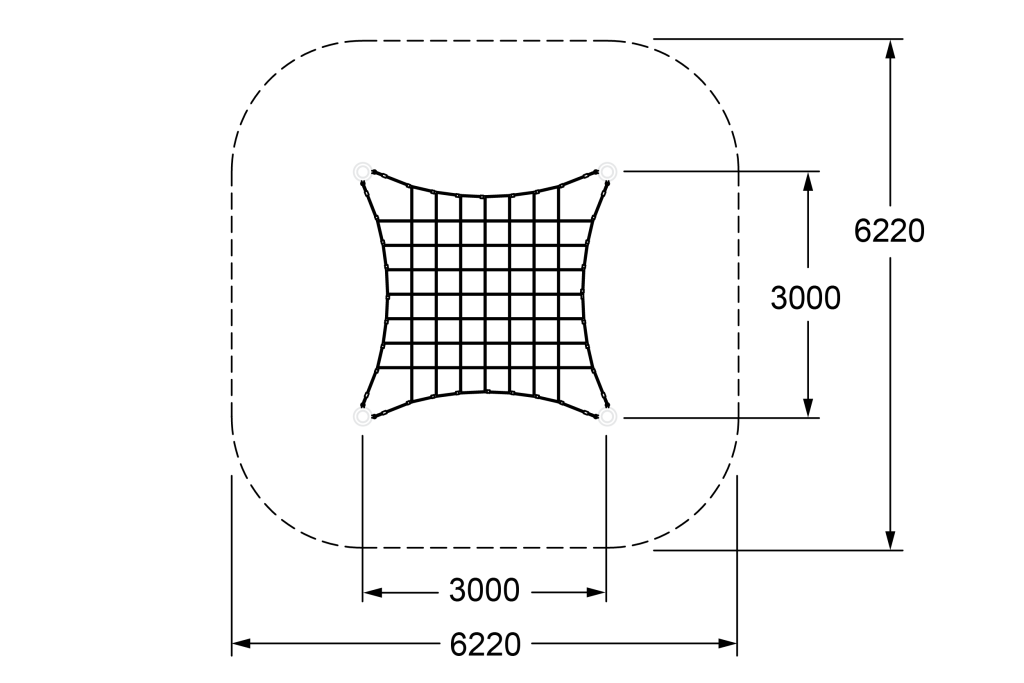CE-1030_Horizontal Square Net_Top View