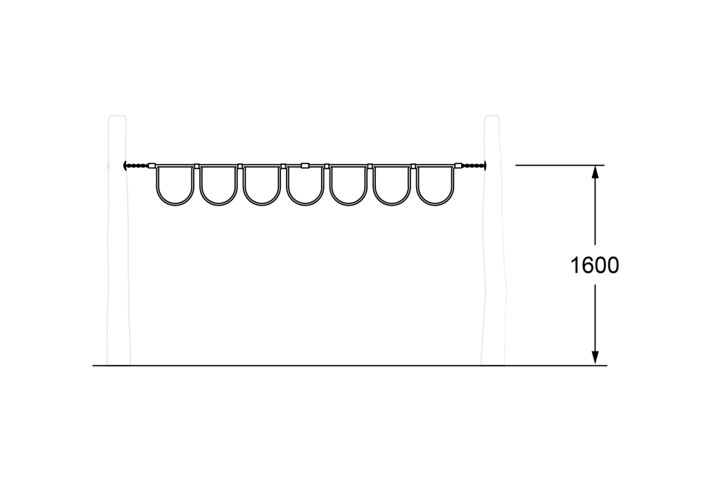 CN-1003_Overhead Loop Climber 3m_Side Elevation