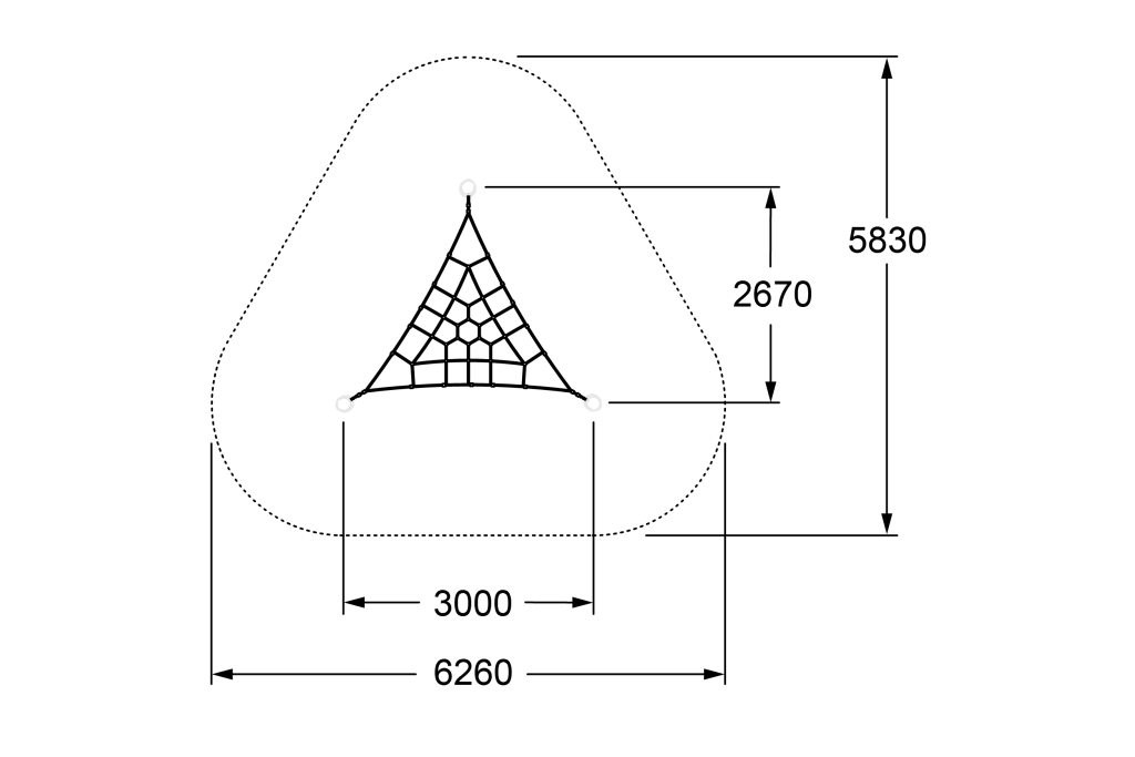 CN-1009_Horizontal Tri Net_Top View