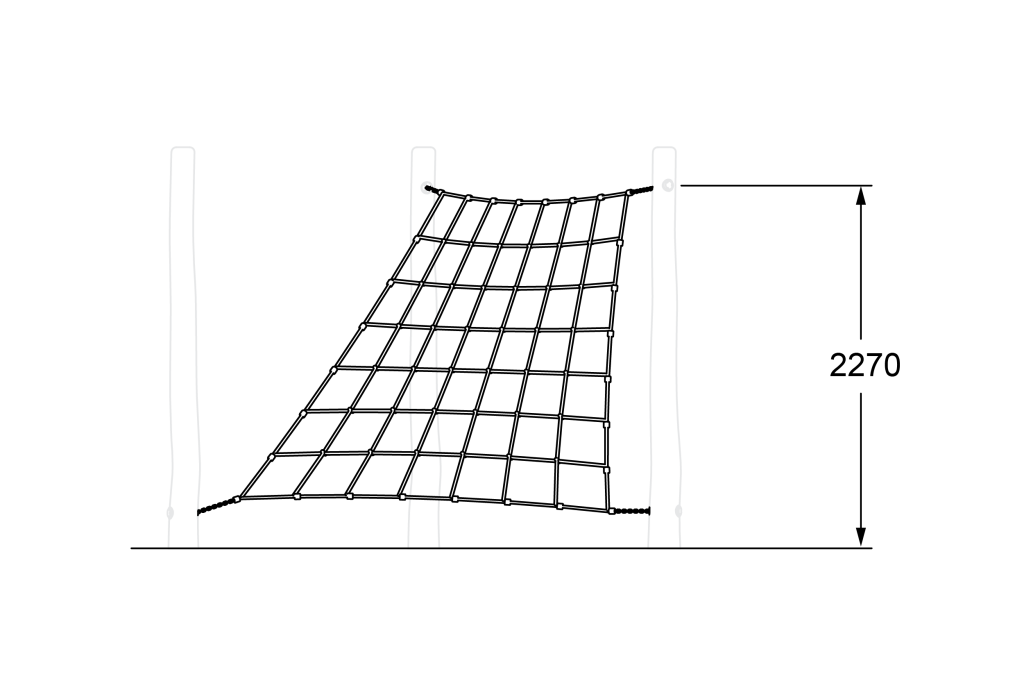 CN-1024_Twisted Tri Net_Side Elevation