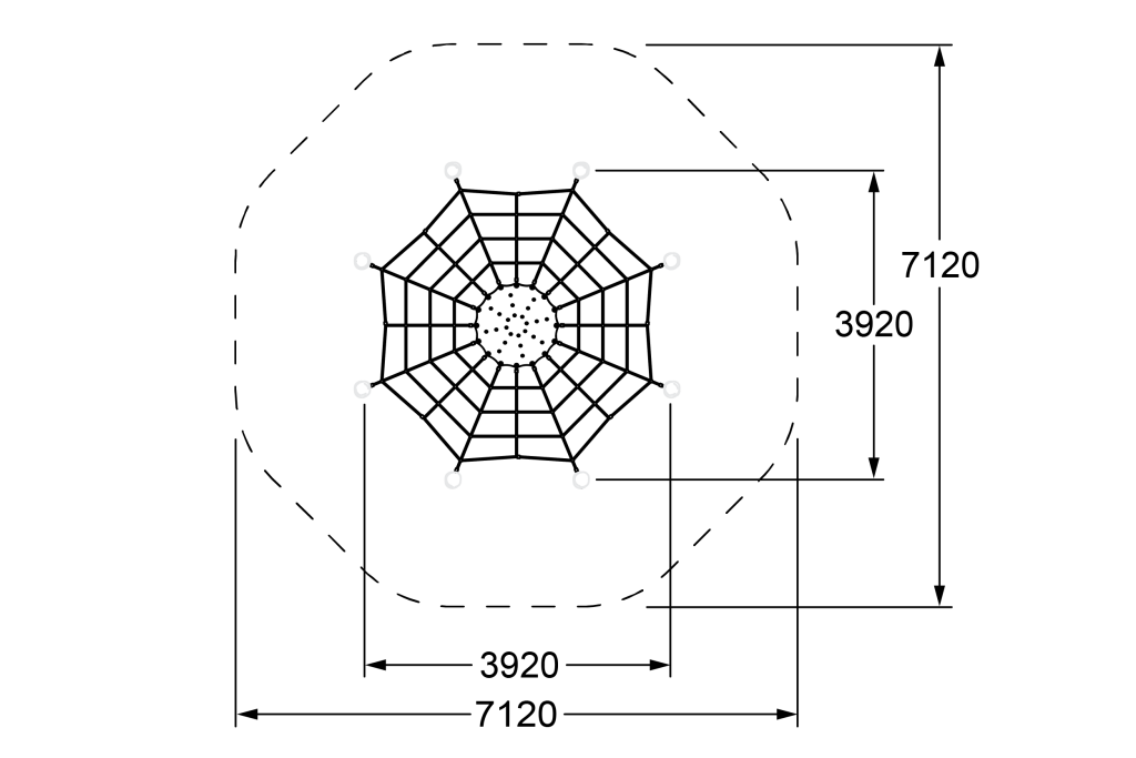 CN-1025_Spidergon with Membrane_Top View