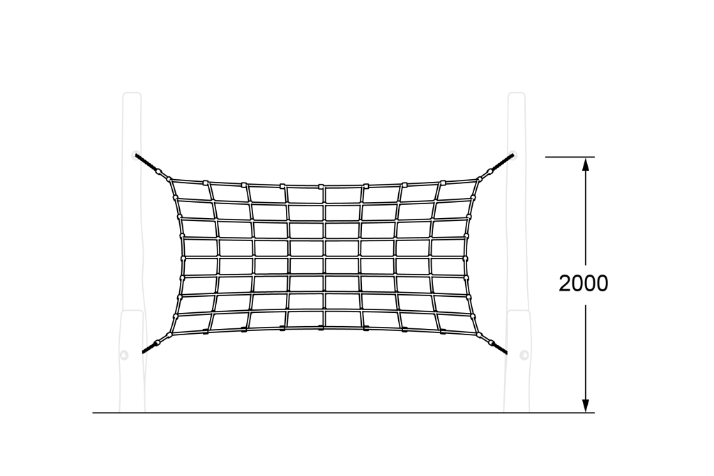 CN-1026_Inclined Square Net_Side Elevation