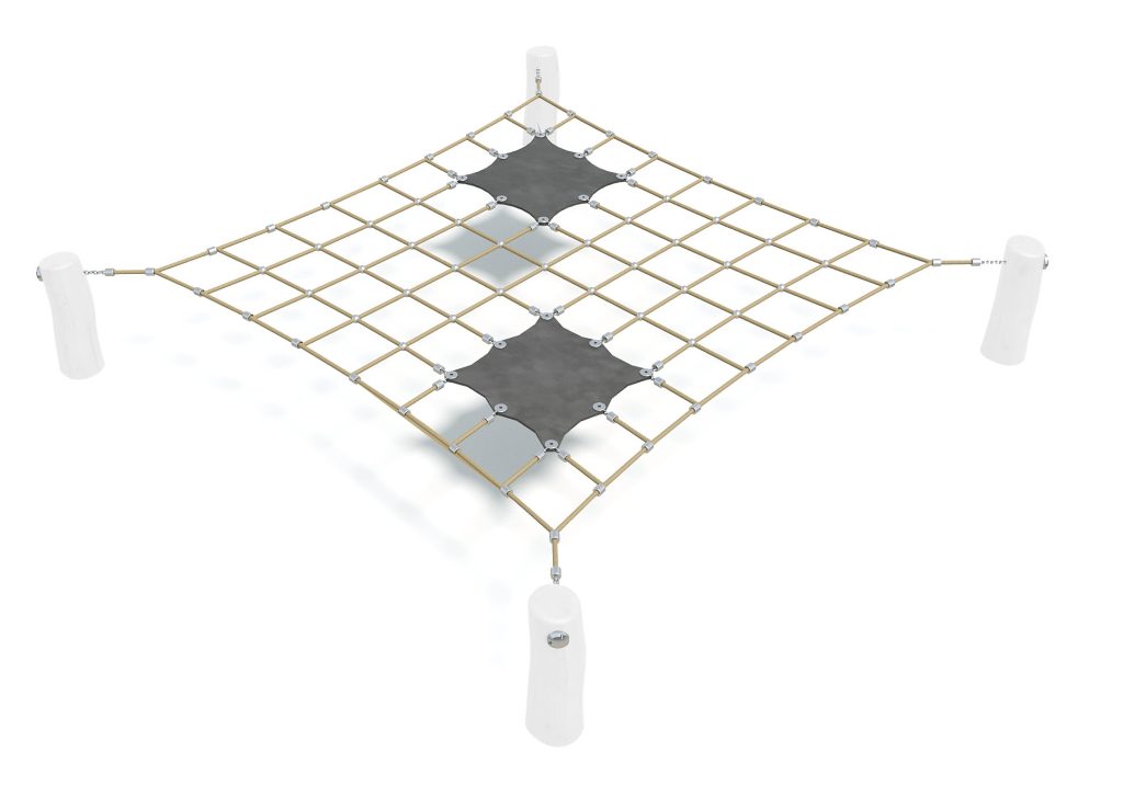 Natural Quadtramp with Small Membranes
