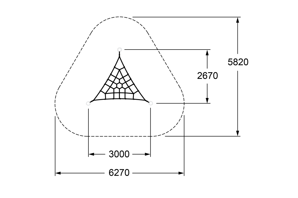 CN-1051_Inclined Tri Net_Top View