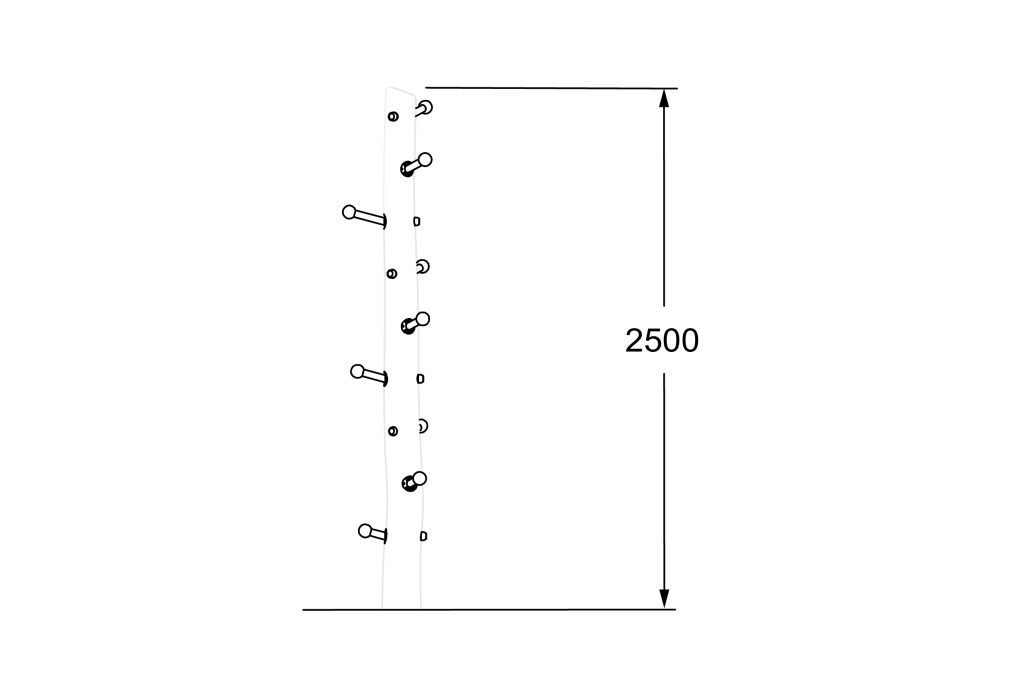 CN-1052_Post Climber_Side Elevation