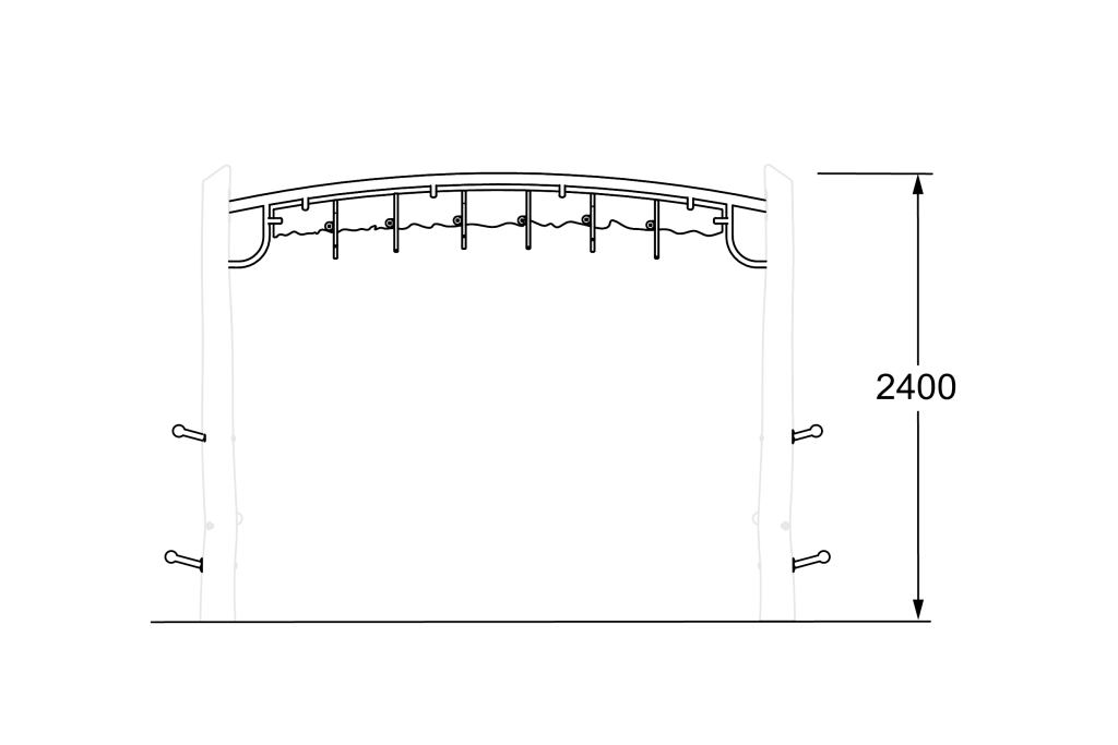 CN-1054_HDPE Monkey Bar_Side Elevation