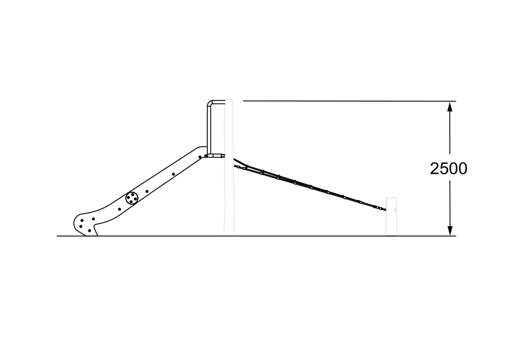 CN-1059_Slide with Inclined Trapezoid_Side Elevation