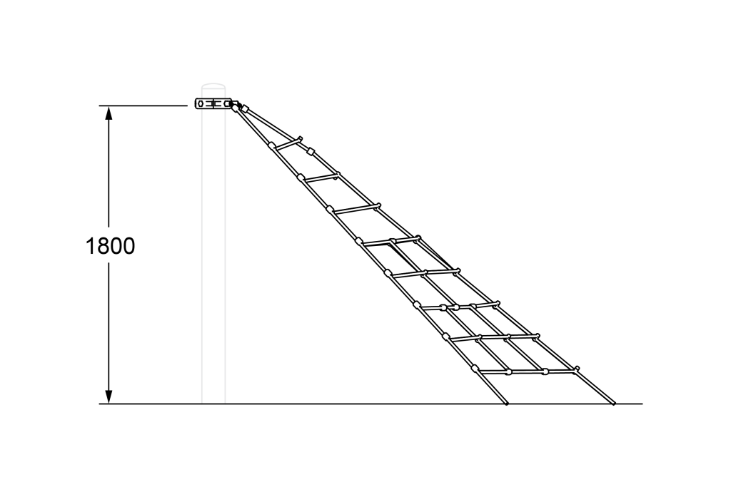 CS-2011_Single Post Cone mini_Side Elevation