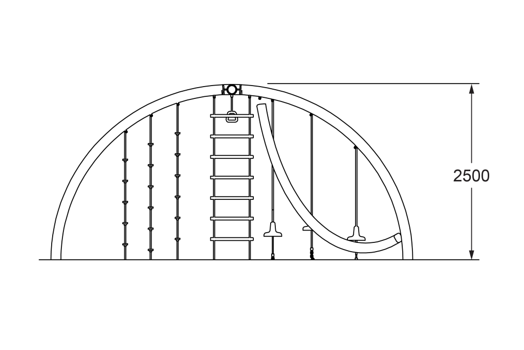 SS-8005_Spaghetti Tangle_Side Elevation